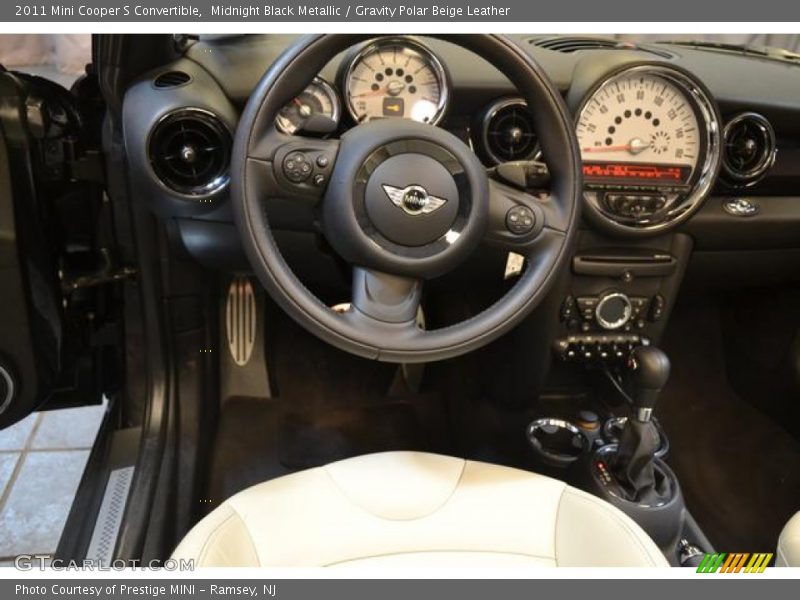 Midnight Black Metallic / Gravity Polar Beige Leather 2011 Mini Cooper S Convertible