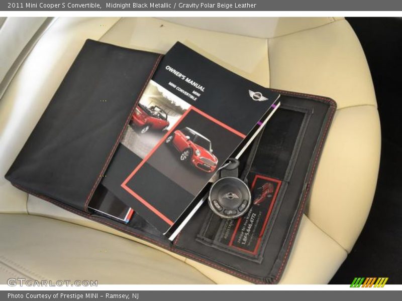 Midnight Black Metallic / Gravity Polar Beige Leather 2011 Mini Cooper S Convertible