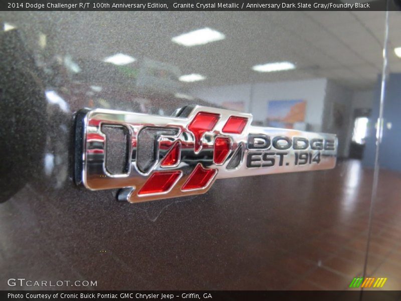 Granite Crystal Metallic / Anniversary Dark Slate Gray/Foundry Black 2014 Dodge Challenger R/T 100th Anniversary Edition