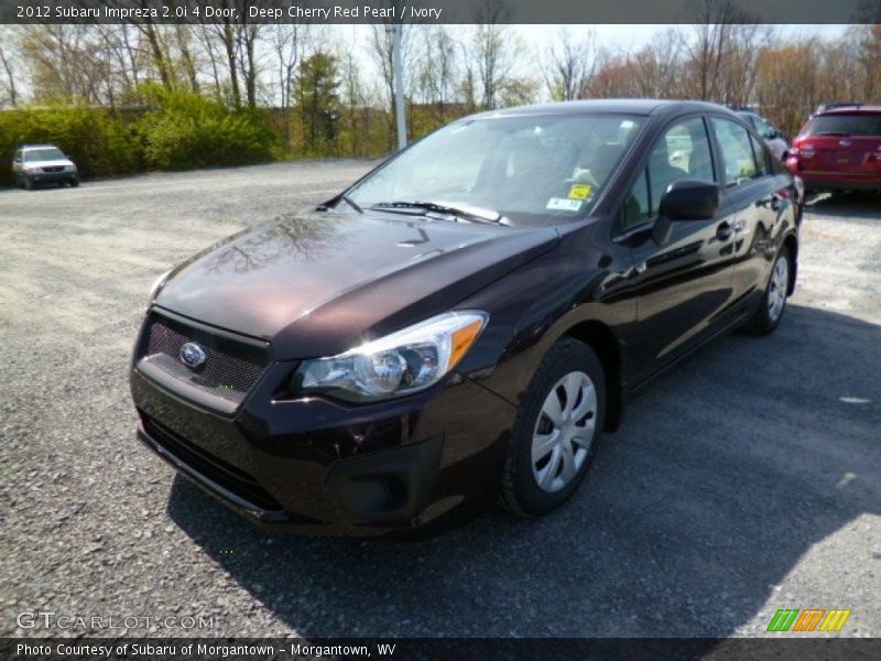 Deep Cherry Red Pearl / Ivory 2012 Subaru Impreza 2.0i 4 Door