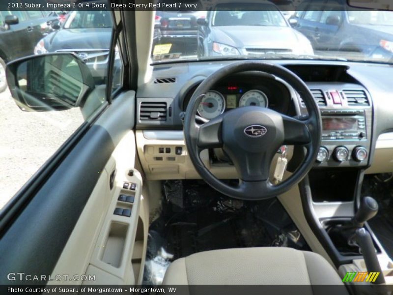 Deep Cherry Red Pearl / Ivory 2012 Subaru Impreza 2.0i 4 Door