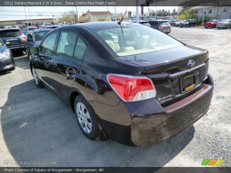 Deep Cherry Red Pearl / Ivory 2012 Subaru Impreza 2.0i 4 Door