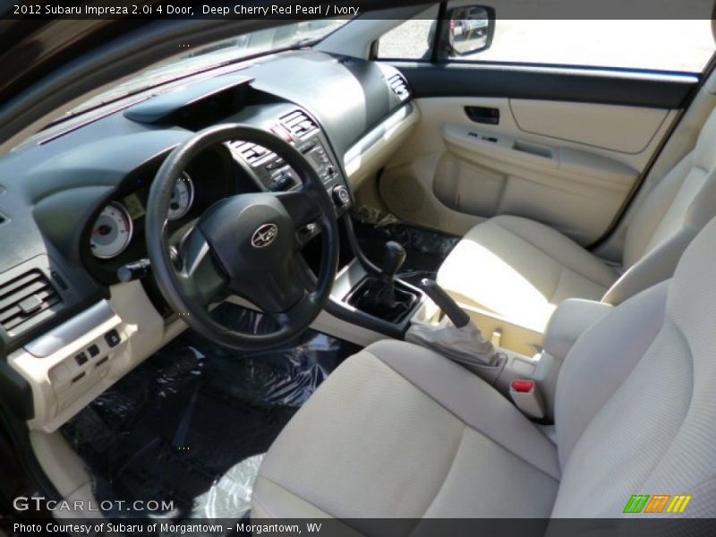  2012 Impreza 2.0i 4 Door Ivory Interior