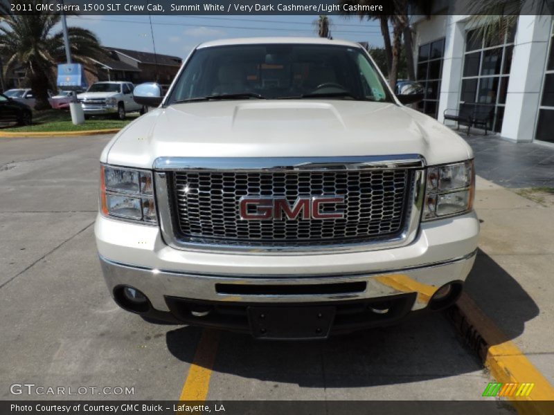 Summit White / Very Dark Cashmere/Light Cashmere 2011 GMC Sierra 1500 SLT Crew Cab