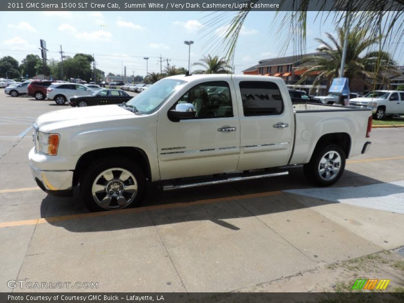 Summit White / Very Dark Cashmere/Light Cashmere 2011 GMC Sierra 1500 SLT Crew Cab
