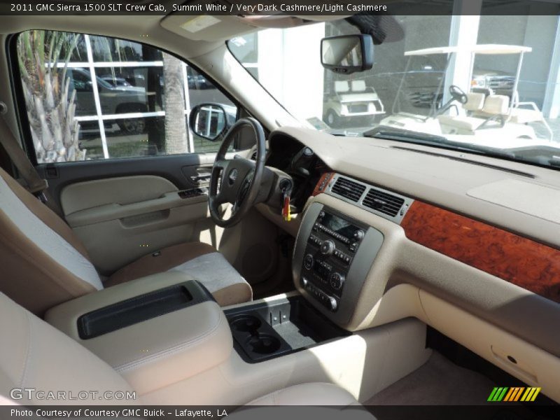 Summit White / Very Dark Cashmere/Light Cashmere 2011 GMC Sierra 1500 SLT Crew Cab