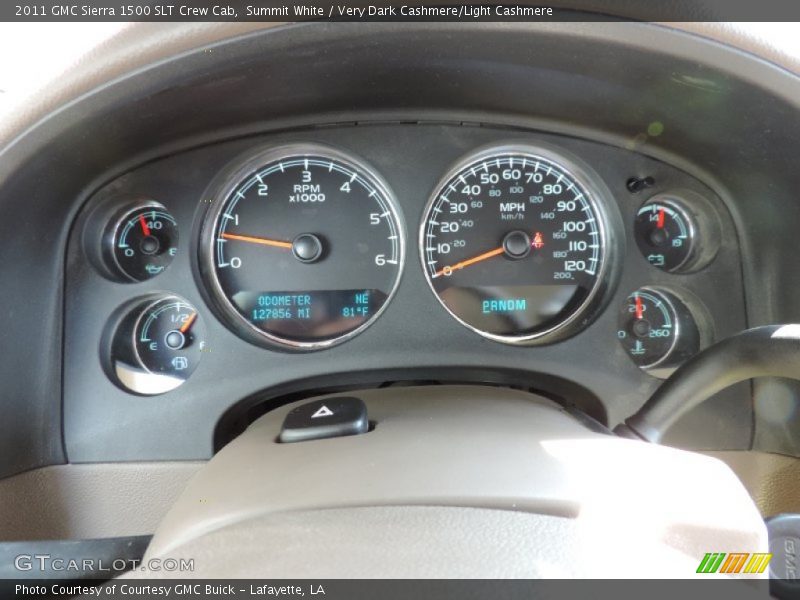 Summit White / Very Dark Cashmere/Light Cashmere 2011 GMC Sierra 1500 SLT Crew Cab