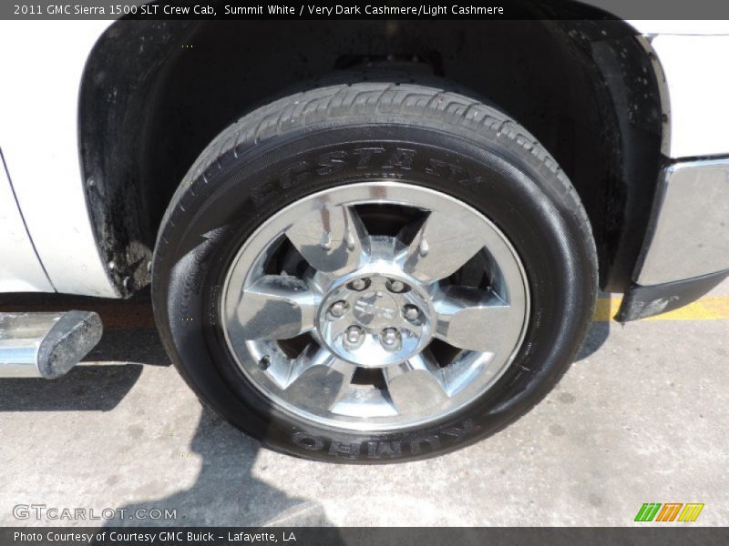 Summit White / Very Dark Cashmere/Light Cashmere 2011 GMC Sierra 1500 SLT Crew Cab