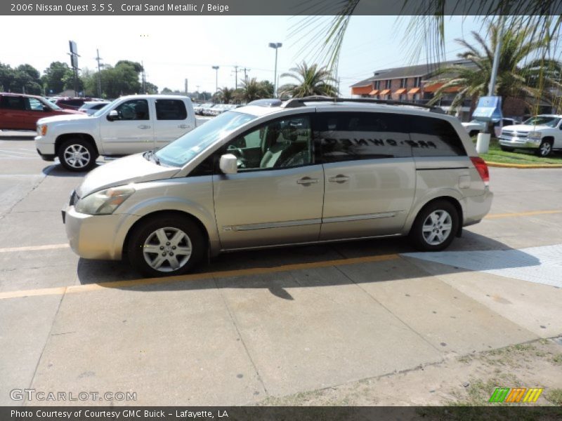 Coral Sand Metallic / Beige 2006 Nissan Quest 3.5 S