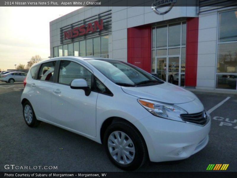 Aspen White / Charcoal 2014 Nissan Versa Note S Plus