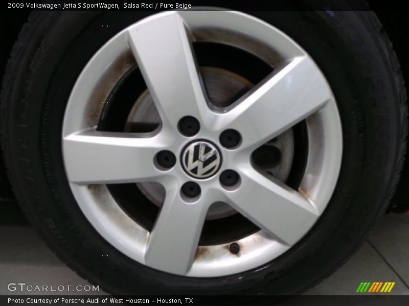 Salsa Red / Pure Beige 2009 Volkswagen Jetta S SportWagen