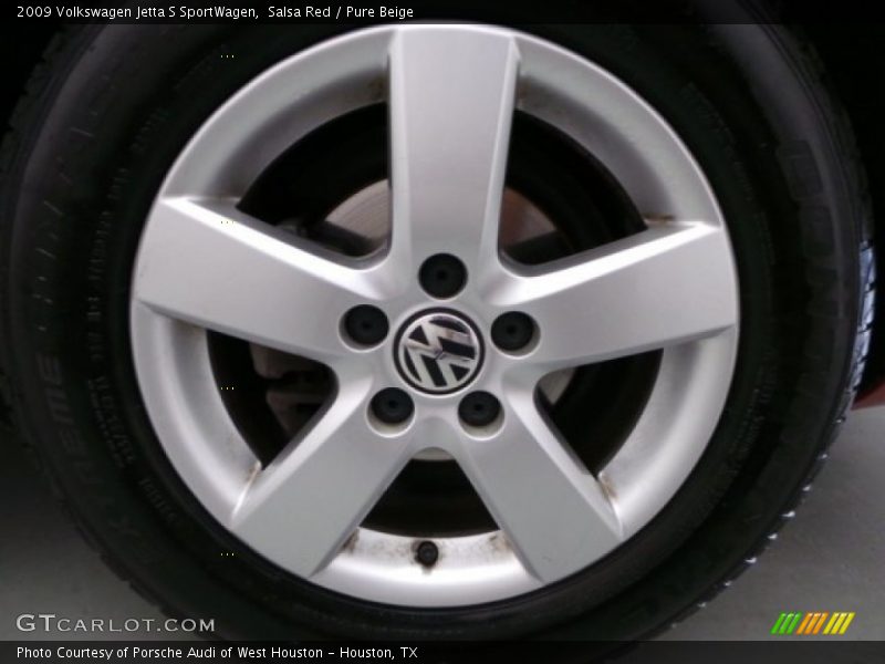 Salsa Red / Pure Beige 2009 Volkswagen Jetta S SportWagen