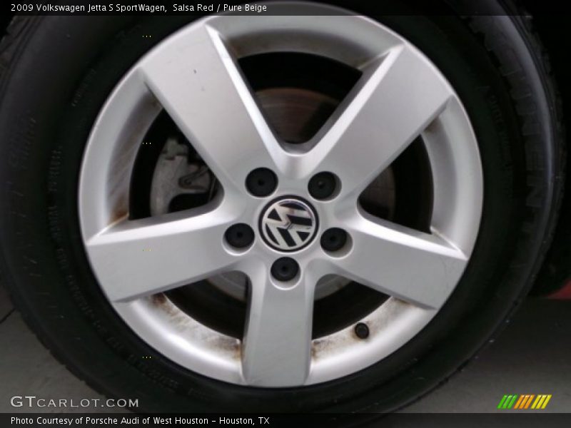 Salsa Red / Pure Beige 2009 Volkswagen Jetta S SportWagen