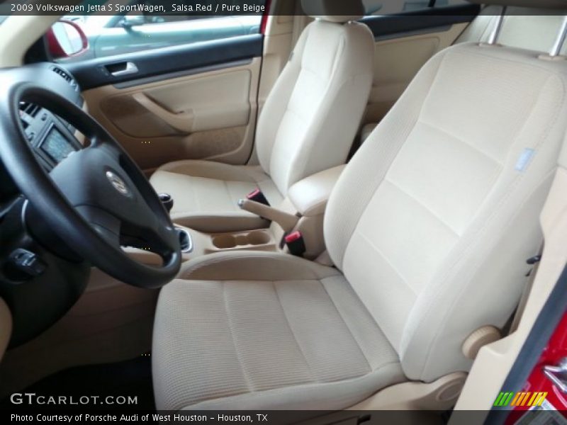 Salsa Red / Pure Beige 2009 Volkswagen Jetta S SportWagen