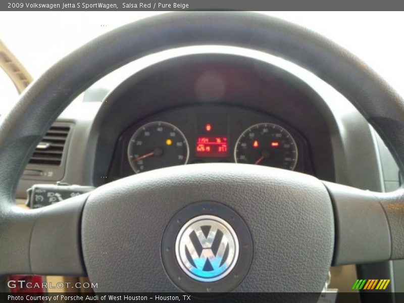 Salsa Red / Pure Beige 2009 Volkswagen Jetta S SportWagen