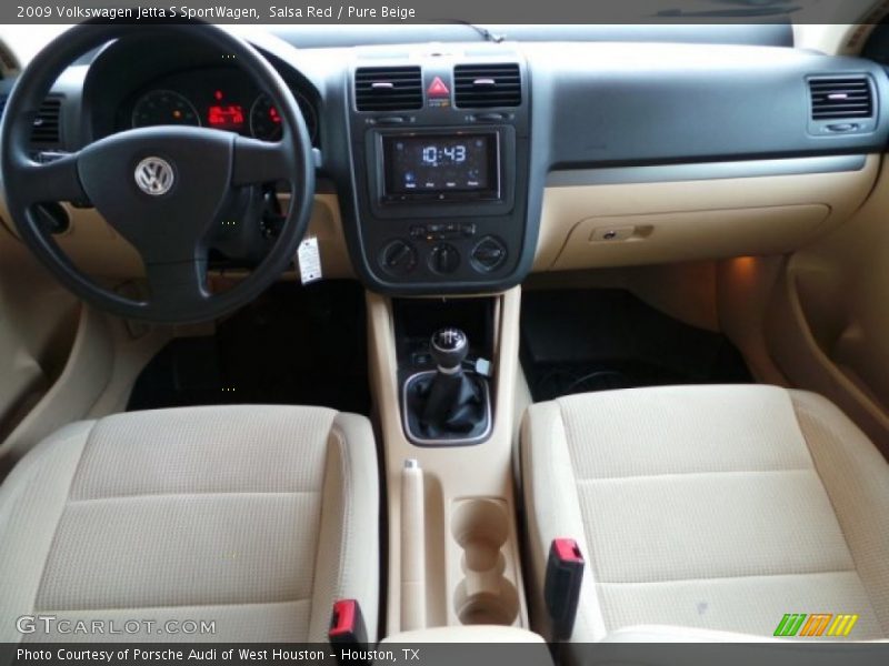 Salsa Red / Pure Beige 2009 Volkswagen Jetta S SportWagen
