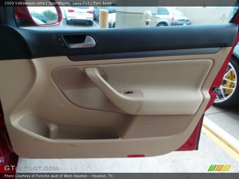 Salsa Red / Pure Beige 2009 Volkswagen Jetta S SportWagen