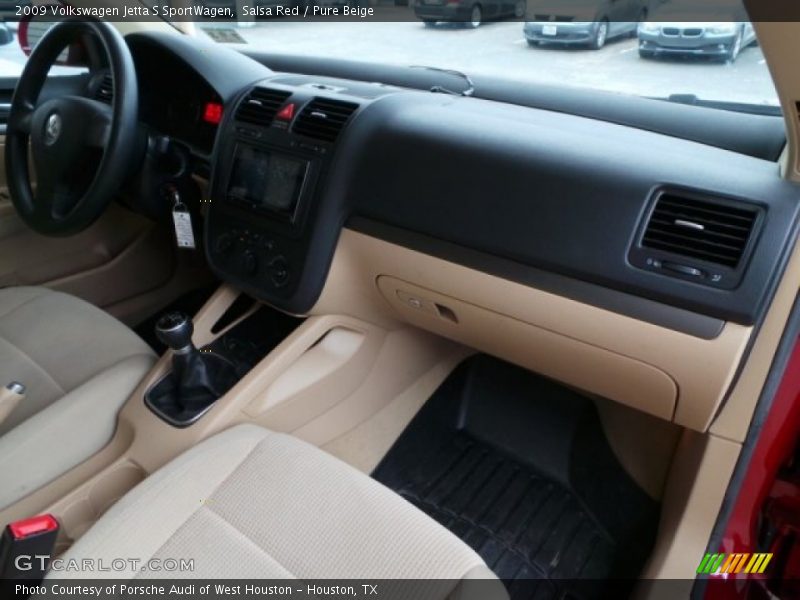 Salsa Red / Pure Beige 2009 Volkswagen Jetta S SportWagen