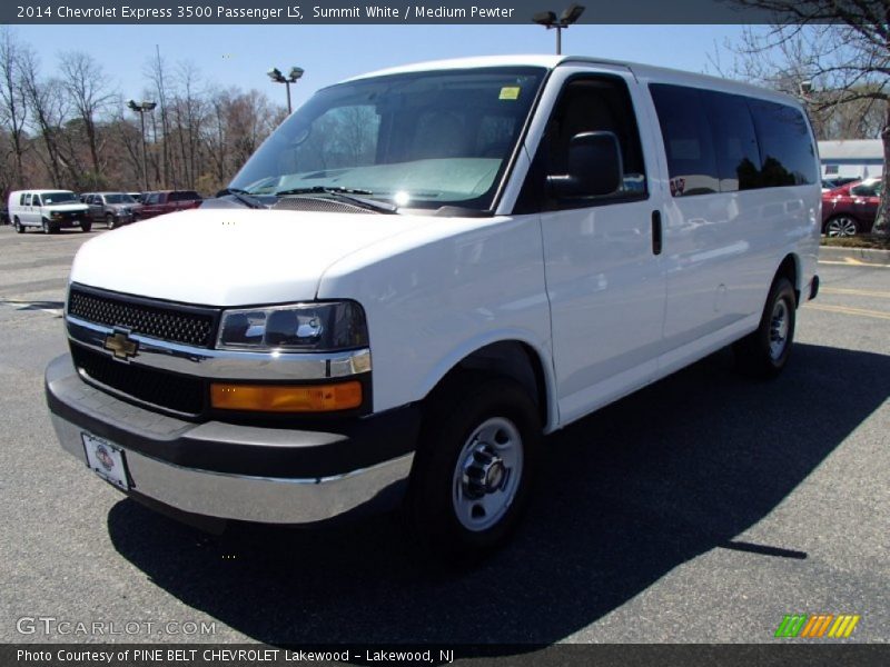 Summit White / Medium Pewter 2014 Chevrolet Express 3500 Passenger LS