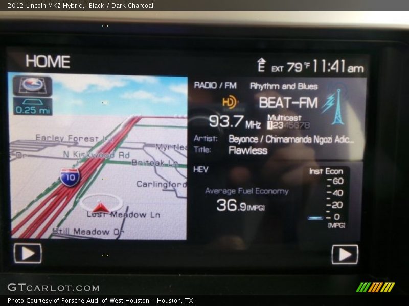 Black / Dark Charcoal 2012 Lincoln MKZ Hybrid