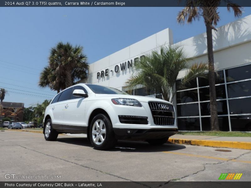 Carrara White / Cardamom Beige 2014 Audi Q7 3.0 TFSI quattro