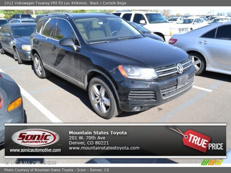 Black / Cornsilk Beige 2012 Volkswagen Touareg VR6 FSI Lux 4XMotion