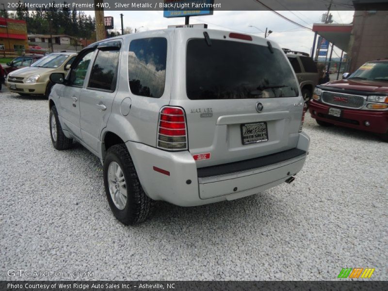 Silver Metallic / Black/Light Parchment 2007 Mercury Mariner Premier 4WD