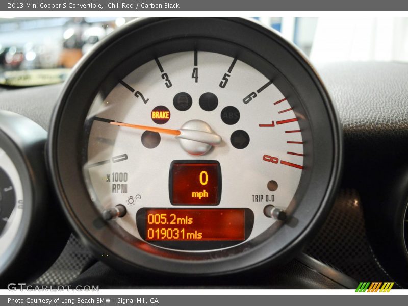 Chili Red / Carbon Black 2013 Mini Cooper S Convertible