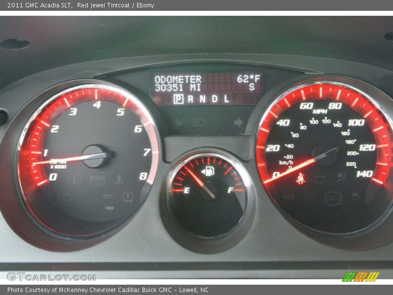 Red Jewel Tintcoat / Ebony 2011 GMC Acadia SLT