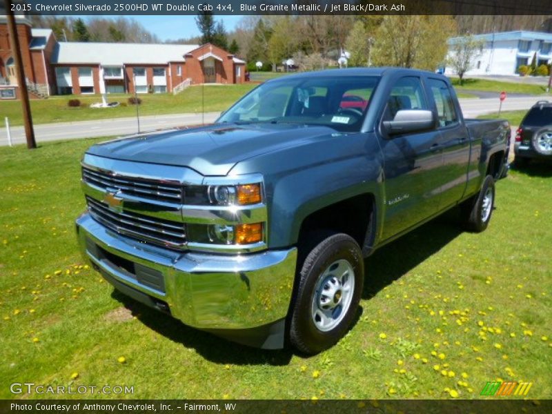 Blue Granite Metallic / Jet Black/Dark Ash 2015 Chevrolet Silverado 2500HD WT Double Cab 4x4