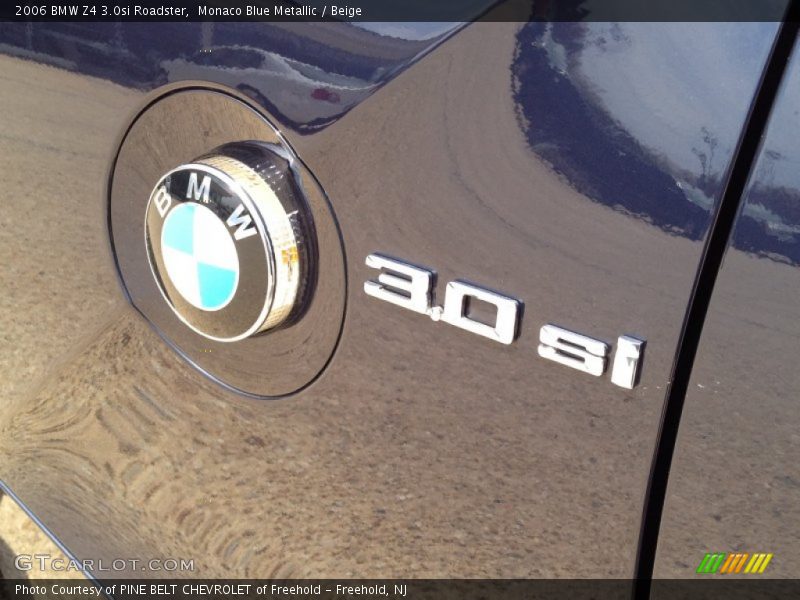 Monaco Blue Metallic / Beige 2006 BMW Z4 3.0si Roadster