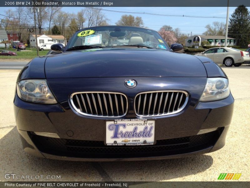 Monaco Blue Metallic / Beige 2006 BMW Z4 3.0si Roadster