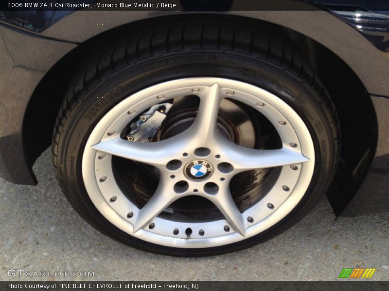Monaco Blue Metallic / Beige 2006 BMW Z4 3.0si Roadster