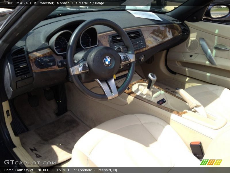 Monaco Blue Metallic / Beige 2006 BMW Z4 3.0si Roadster
