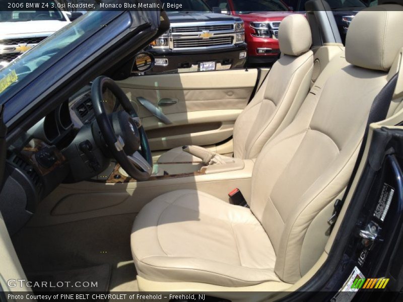 Monaco Blue Metallic / Beige 2006 BMW Z4 3.0si Roadster
