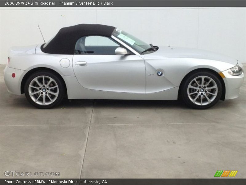 Titanium Silver Metallic / Black 2006 BMW Z4 3.0i Roadster