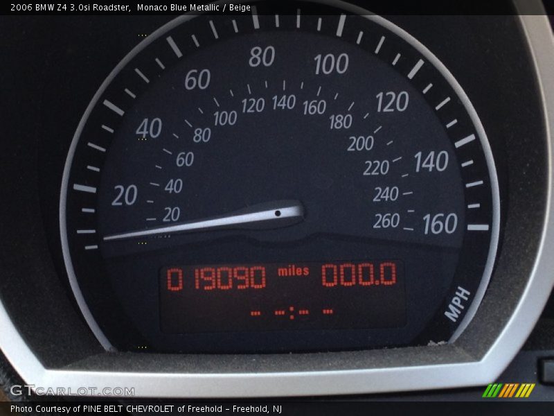 Monaco Blue Metallic / Beige 2006 BMW Z4 3.0si Roadster