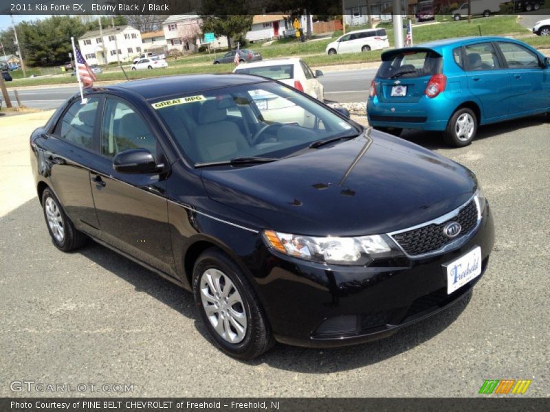 Ebony Black / Black 2011 Kia Forte EX