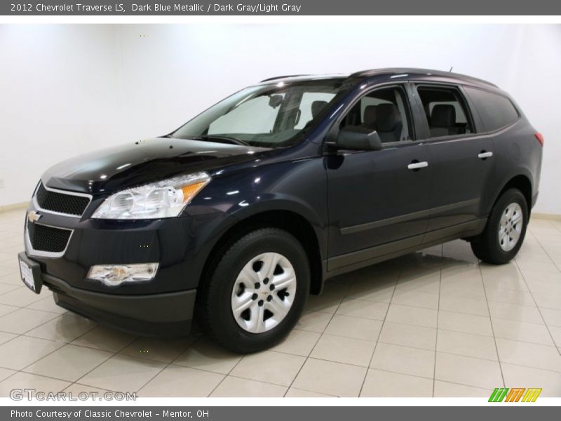 Dark Blue Metallic / Dark Gray/Light Gray 2012 Chevrolet Traverse LS