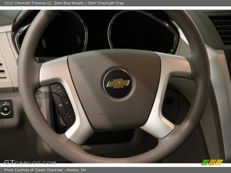 Dark Blue Metallic / Dark Gray/Light Gray 2012 Chevrolet Traverse LS