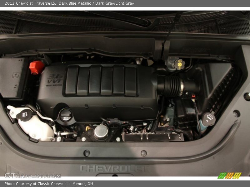 Dark Blue Metallic / Dark Gray/Light Gray 2012 Chevrolet Traverse LS