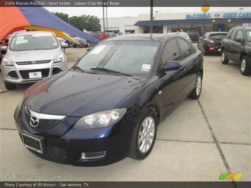 Galaxy Gray Mica / Beige 2009 Mazda MAZDA3 i Sport Sedan