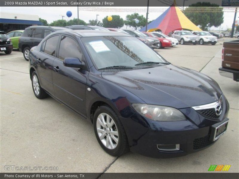 Galaxy Gray Mica / Beige 2009 Mazda MAZDA3 i Sport Sedan