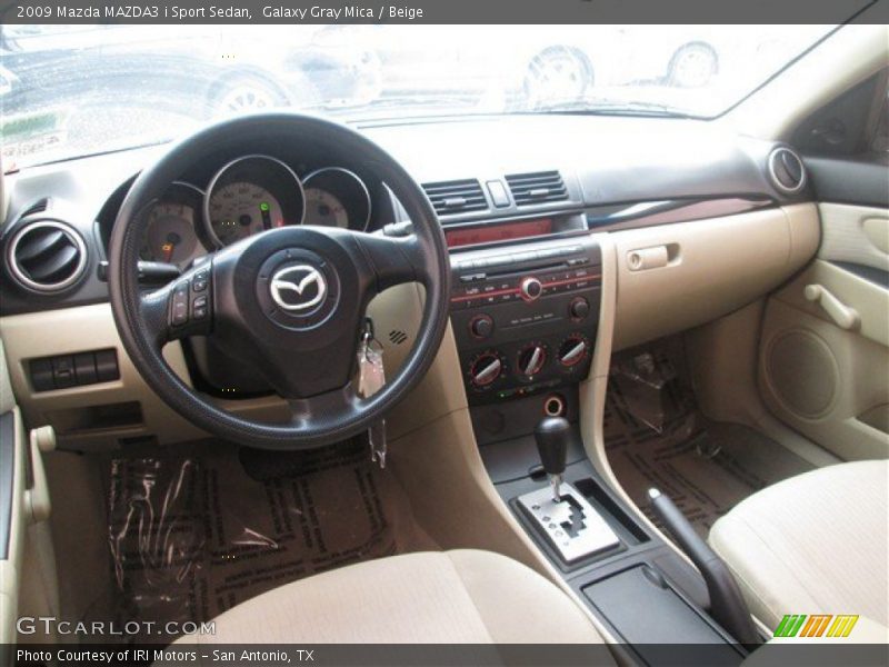 Galaxy Gray Mica / Beige 2009 Mazda MAZDA3 i Sport Sedan