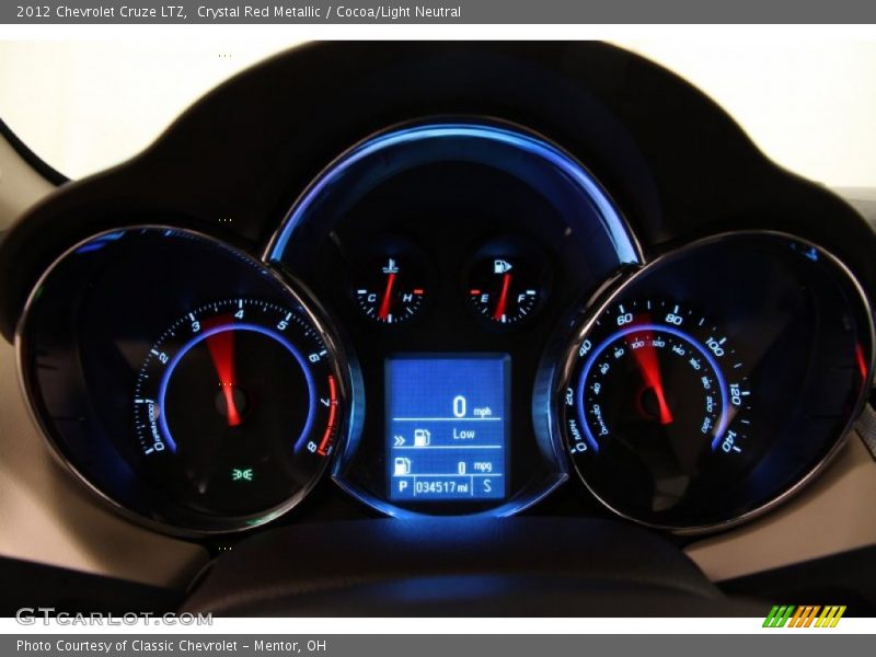 Crystal Red Metallic / Cocoa/Light Neutral 2012 Chevrolet Cruze LTZ