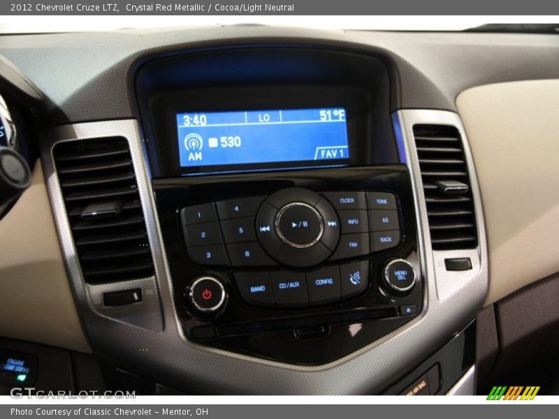 Crystal Red Metallic / Cocoa/Light Neutral 2012 Chevrolet Cruze LTZ