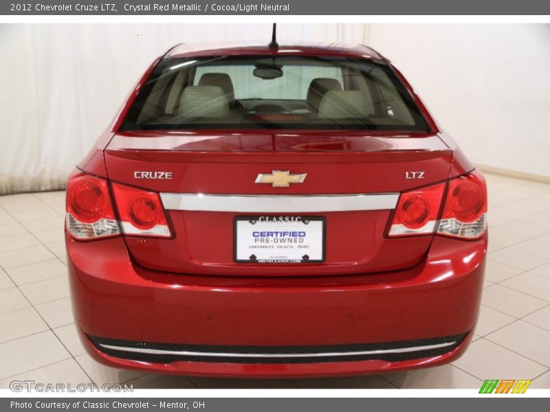 Crystal Red Metallic / Cocoa/Light Neutral 2012 Chevrolet Cruze LTZ