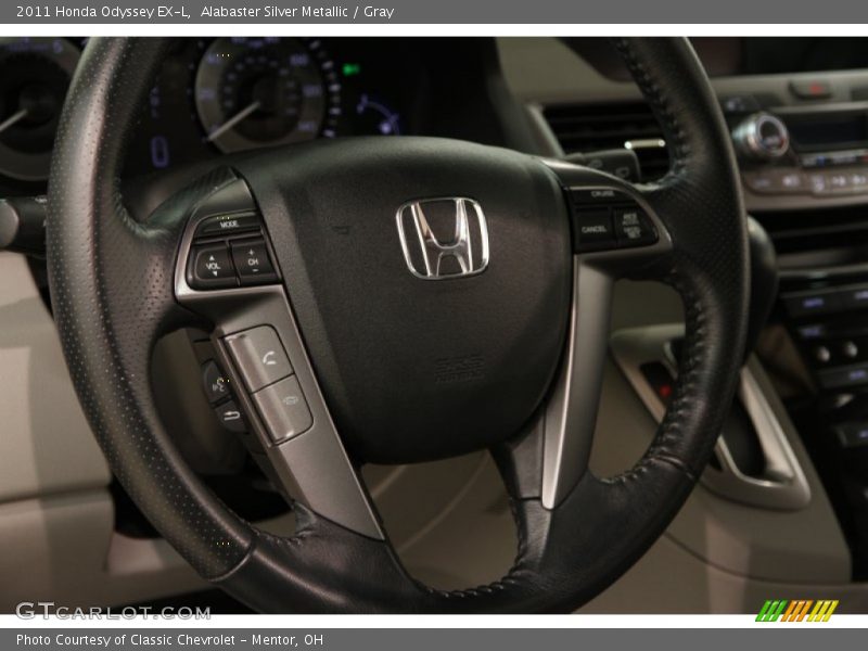 Alabaster Silver Metallic / Gray 2011 Honda Odyssey EX-L