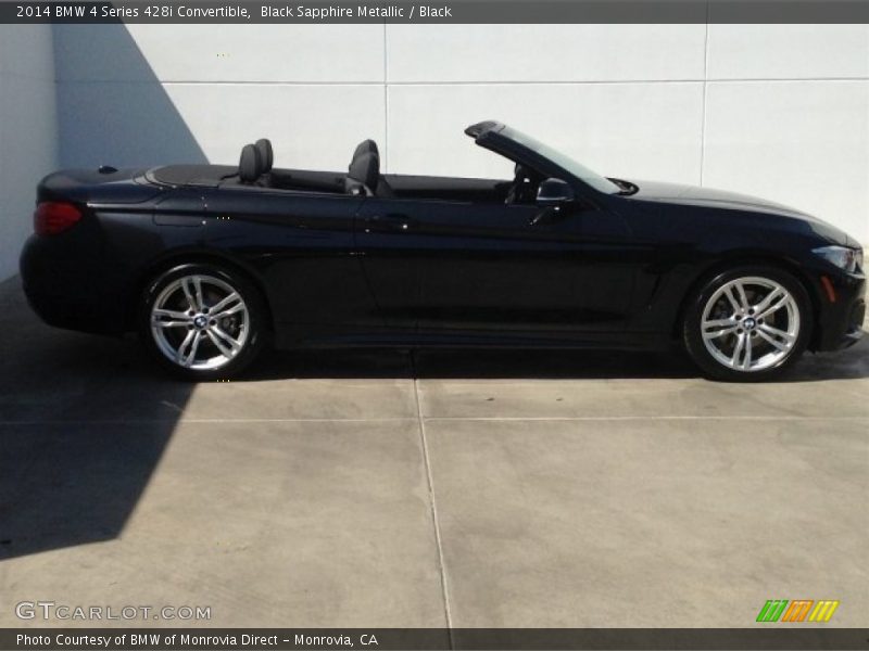 Black Sapphire Metallic / Black 2014 BMW 4 Series 428i Convertible