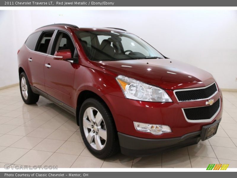 Red Jewel Metallic / Ebony/Ebony 2011 Chevrolet Traverse LT